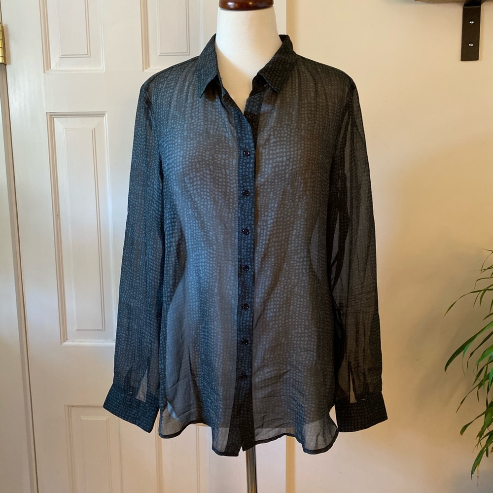 Eileen Fisher Silk Button down shirt